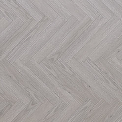 Aspen Silver Grey Oak Laminate Herringbone