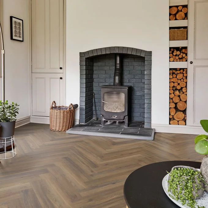 Herringbone Camaro Rigid Core Click LVT - Astoria Oak
