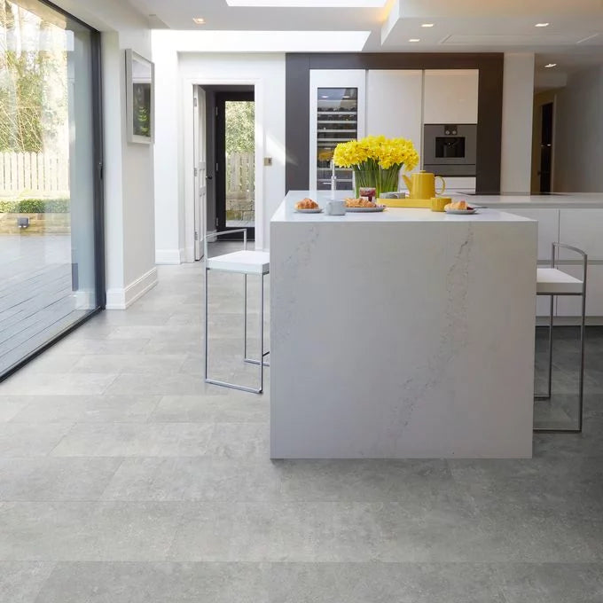 Camaro Rigid Core Click LVT Tile Effect - Tribeca Cement
