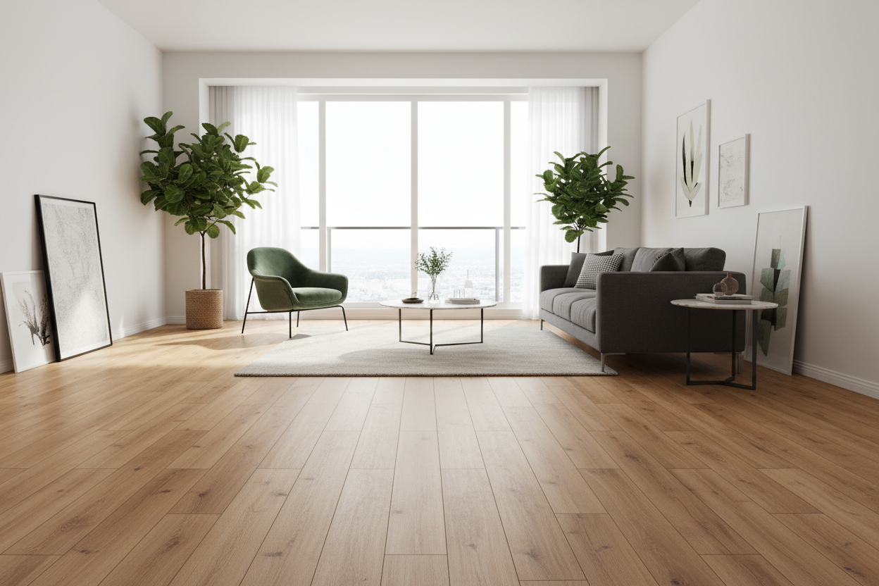 vinyl flooring in a room
